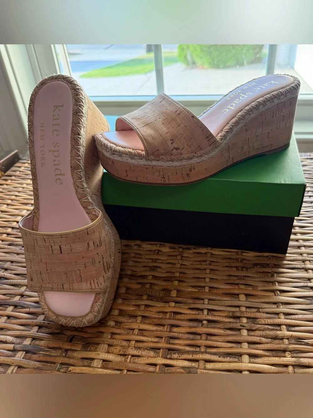 NIB kate spade Colette Cork Espadrille Wedge - 7.5